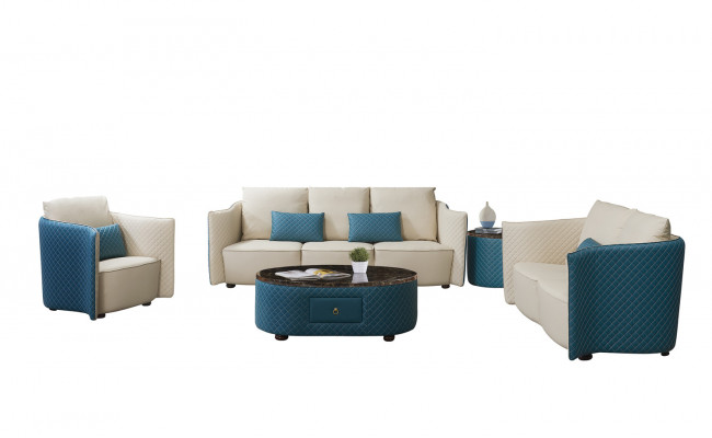 Sofagarnitur 3+2+1 Sëtz Sofa Sëtz Polster Canapé Garnitur Modern Couchen Nei