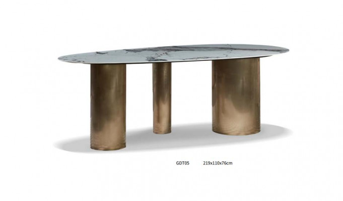 Iessdësch Marmor Edelstol Nei Kreativ Modern Design Miwwelen Luxus