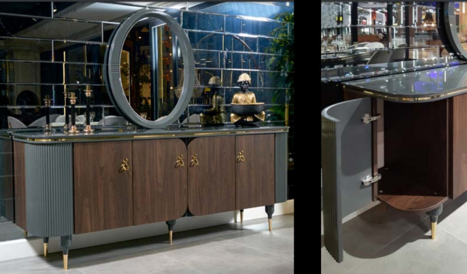 Miwwel Kommode Sideboard Schaf Modern nei Kommoden Holz Schief Anrichte Nei