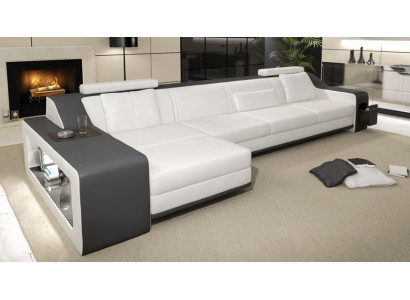Designer Sofa Couch Ecksofa mat Hocker Wunnlandschaft Polster Garnitur