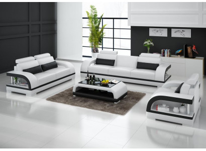 Sofagarnitur 3+2+1 Sëtzer Sofa Sëtz Canapé Polster Modern Garnitur Couchen