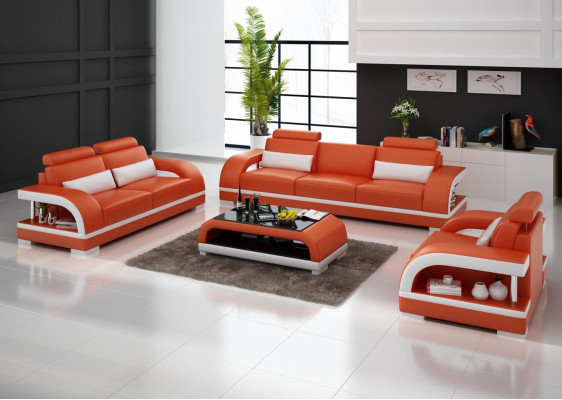 Sofagarnitur 3+2+1 Sëtzer Sofa Sëtz Canapé Polster Modern Garnitur Couchen