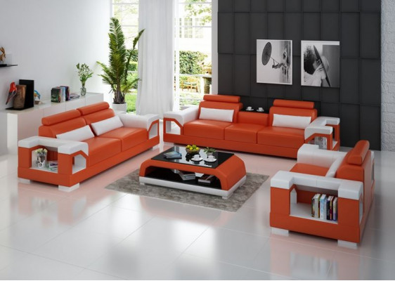 Liederpolster Canapéen Sofa Luxus Sofa Set Wunnzëmmer 3+2 Set