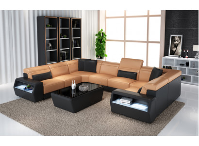 Ecksofa Lieder Canapé Couch Polster Eck Sëtz Wunnlandschaft Garnitur-U-Form