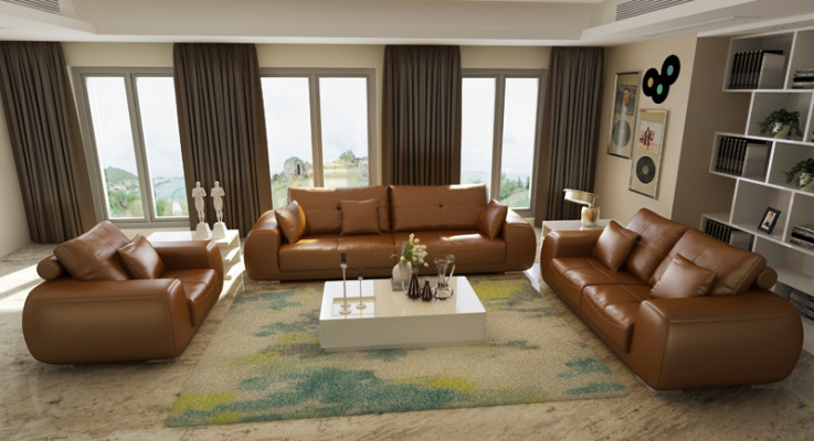 Modern Sofagarnitur 3+2+1 Sëtzer Set Design Sofa Polster Couchen Couch