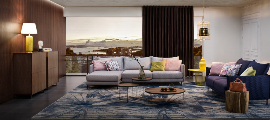 Modern Eckcouch-Set L-Form Polstersëtz Eck Couch Garnitur Textil.