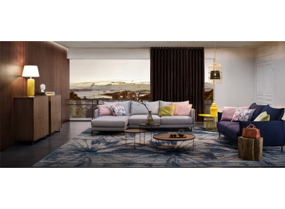 Modern Eckcouch-Set L-Form Polstersëtz Eck Couch Garnitur Textil.