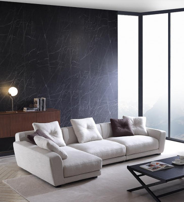 Design Ecksofa L Form Canapé Polster Textil Canapéen Luxus Wunnzëmmer