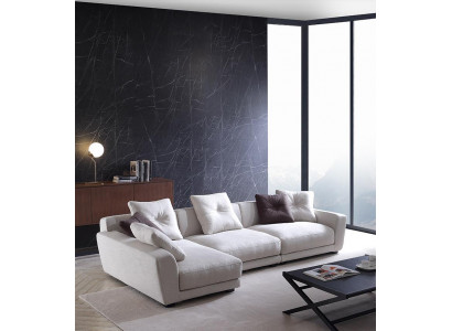 Design Ecksofa L Form Canapé Polster Textil Canapéen Luxus Wunnzëmmer