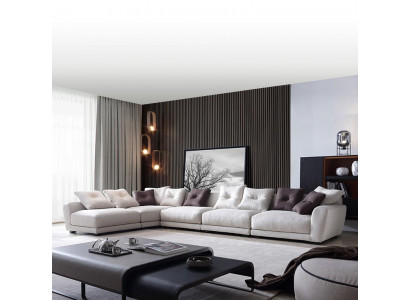 Eckcouch Wunnzëmmer Schlofsdaach Sofa Couch Couche Garnitur L-Form Lieder Garnitur Nei