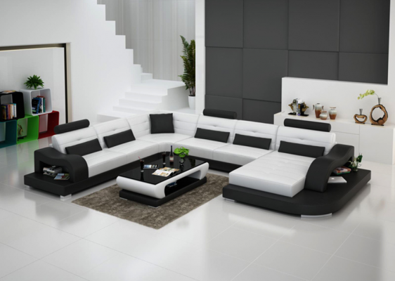 Eckssofa Sofa Canapé Polster Eck Sitz Wunnlandschaft Garnitur U-Form