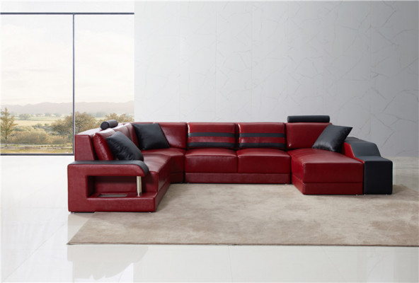 Moderne Sofa Eckgarnitur U-Form Polster Wénkel Canapé Designer Sitz Miwwelen Canapéen