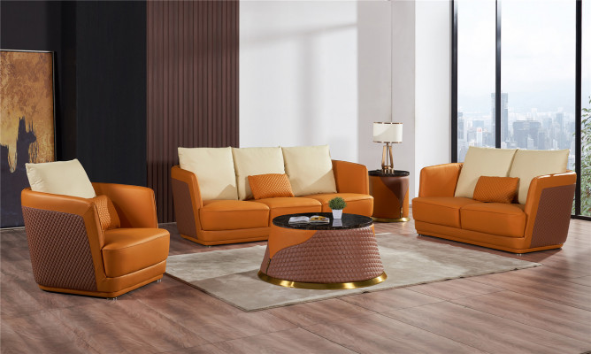 Wunnlandschaft Sofagarnitur 3+2+1 Sëtzer Ledersofa Couch Garnitur