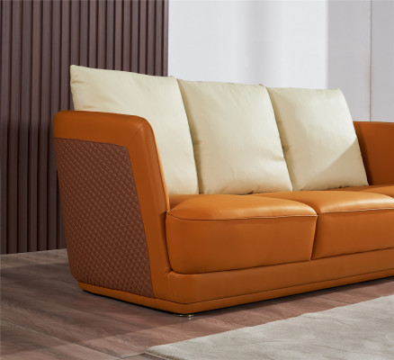 Wunnlandschaft Sofagarnitur 3+2+1 Sëtzer Ledersofa Couch Garnitur