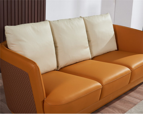 Wunnlandschaft Sofagarnitur 3+2+1 Sëtzer Ledersofa Couch Garnitur