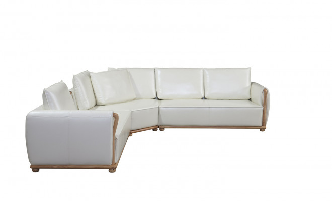 Designer Canapé Garnitur Canapé Ecksofa mat Hocker Polstersëtz Wunnlandschaft