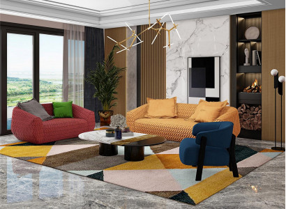 Sofa Sofagarnitur 3+2+1 Sëtzer Set Design Polster Couchen Canapé Modern
