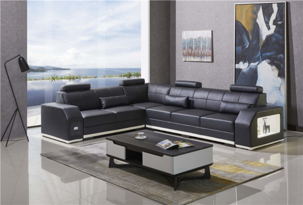 Ecksofa Ledersofa Grouss L Form Wunnlandschaft Sofa Canapé Garnitur