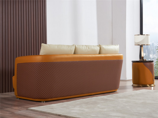 Sofasëtzt 3+2 Sëtzer Ledersofa Canapé Wunnlandschafts Garnitur Design