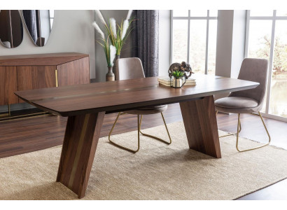 Iessdësch Eck, Iessdësch, Iessgrupp, Iesszëmmer Still, Sideboard, 7-Stéck Holz, Braun