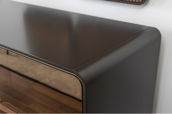 Sideboard Kommod Anrichte Spigel Holz Modern Braun Set Garnitur