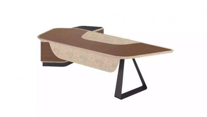 Modern Heemoffice Set Luxus Miwwelen Eckschreifdësch Sideboard Vollholz