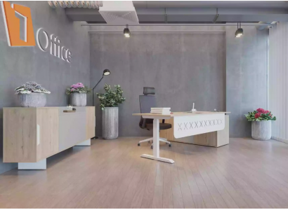 Eckschreifdësch Sideboard Aarbechtszëmmer Modern Holz Büro Ariichtung