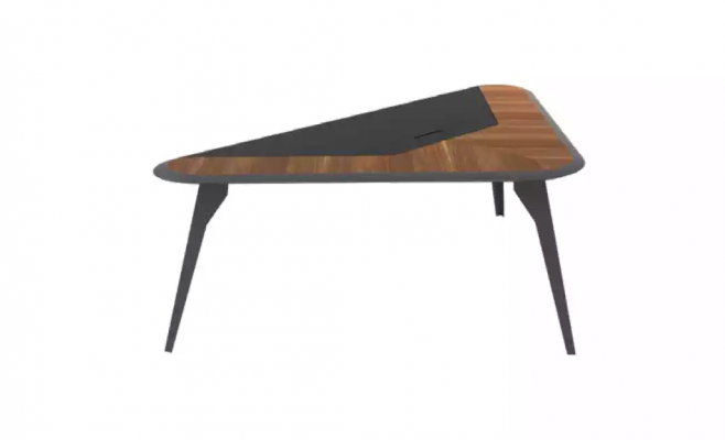 Aarbechtszëmmer Büro Schreifdësch Kommode Sideboard Modern Holz Braun