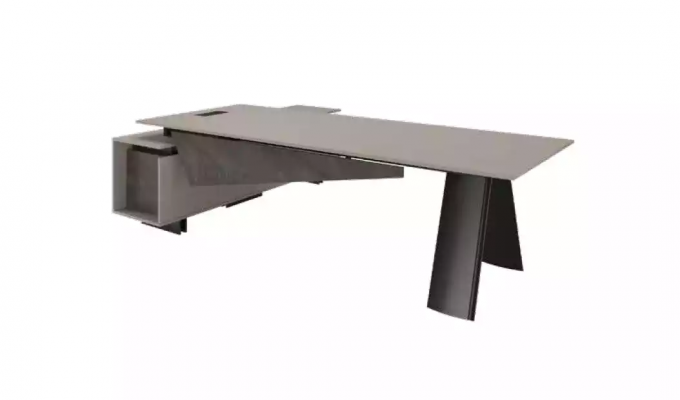 Gro Miwwelen fir d'Aarbechtszëmmer Schreibtisch Sideboard Bürosmiwwelen Modern Holz
