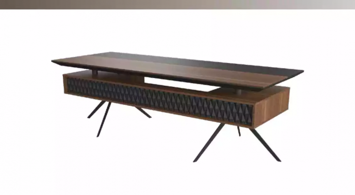 Aarbechtsraum Büro Schreifdësch Couchtisch Sideboard Modern Holz Brong