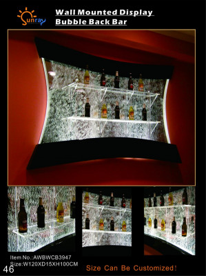 Regaler Design beliicht Led Waasser Wand Bar Regal Sail Waassersäile