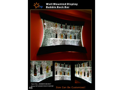 Regaler Design beliicht Led Waasser Wand Bar Regal Sail Waassersäile