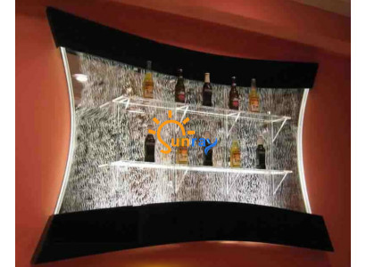 LED Regal Bar Waasser Wand Sail Beliichte Deko Waasserwänn Bar Theke