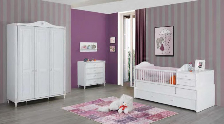 Kannerzëmmer Modern Kommode mat Tiräng Miwwele Massivholz Designer Zëmmer Nei
