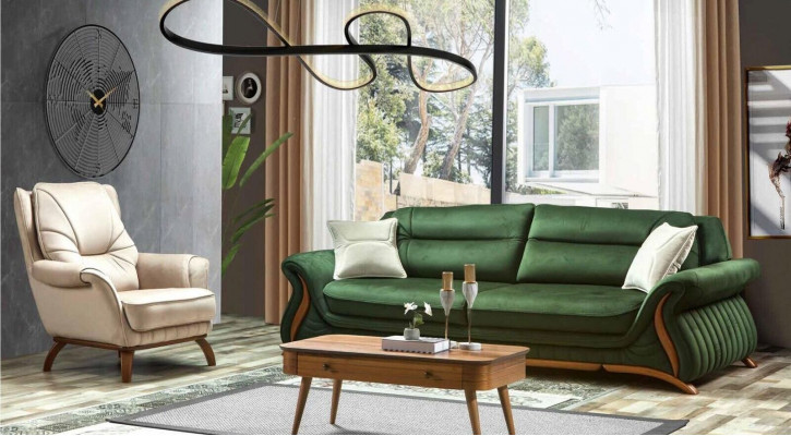 Fotell Këssen Sëtzdesigner Canapé Fotell Entspanung Kënschtlech Lieder Lounge Wunnzëmmer