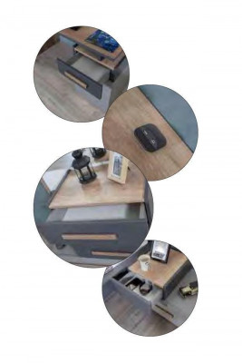 Jugendzëmmer Bett Kleederschaf Kommode Schreifdësch Kleederschaf 5 Deeler Set