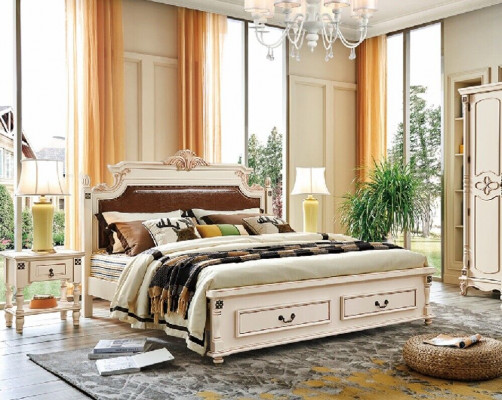 Bett Këssen Design Luxus Duebel Hotel Better Schlofkummer Barock Holz Miwwelen Nei