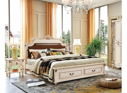 Bett Këssen Design Luxus Duebel Hotel Better Schlofkummer Barock Holz Miwwelen Nei
