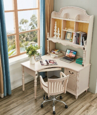 Schreifdësch, Eckdësch, Büro Dëscher, Schreifdëscher, Miwwelen, Landhausstil, Büro, Holz