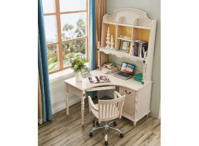 Schreifdësch, Eckdësch, Büro Dëscher, Schreifdëscher, Miwwelen, Landhausstil, Büro, Holz