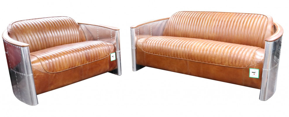 Luxus Vintage Aluminium Lieder Sofa Garnitur Metall Miwwelen Canapéen Sofas Polster