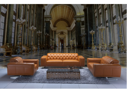 Chesterfield Sofagarnitur Set Brong Couchen Ledersofa Sofa Couch Klassesch nei