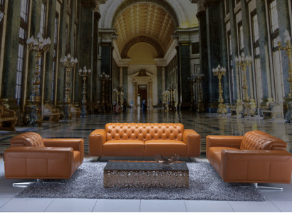 Chesterfield Sofagarnitur Set Brong Couchen Ledersofa Sofa Couch Klassesch nei