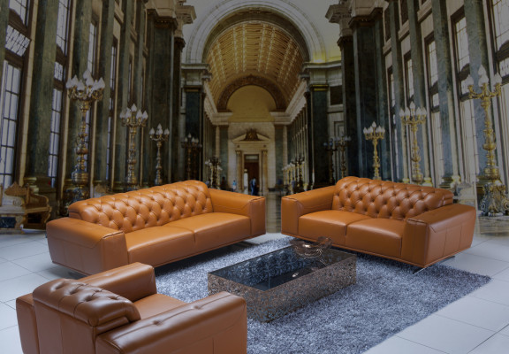 Chesterfield Sofagarnitur Set Brong Couchen Ledersofa Sofa Couch Klassesch nei