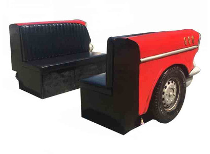 Duebel Autosofa Diner Sofa Couch Autosmöbel USA Ariichtung Deko Modell Lieder.