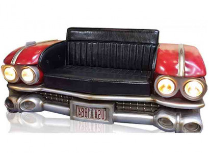 Sofa Auto Hallefsgeschier Ratro Cinema Canapé Polster Set Ledercanapé