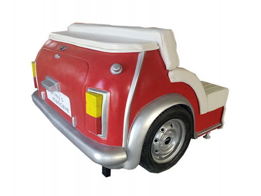 Retro Union Jack Sofa Auto Miwwel Garage Auto Sofa Canapé Couch Polster Zweepëtzer