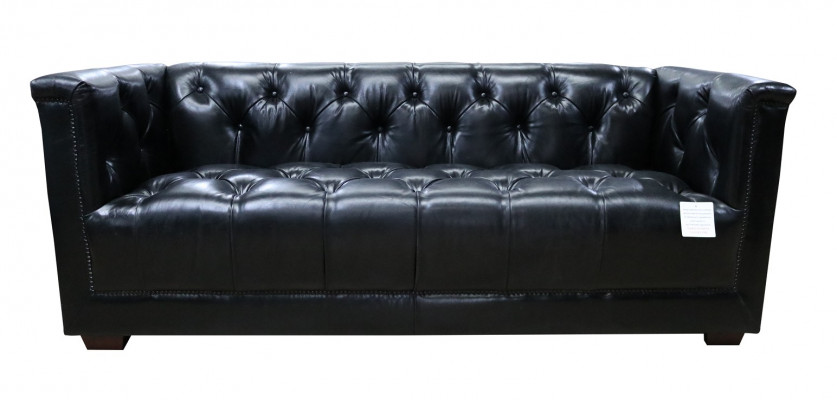 Chesterfield Sofa 3-Sëtz Vintage Flieger Fliger Echtlieder Aluminium Sofas