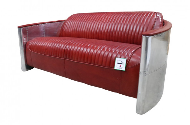 Liederdivan Canapé Polster Sofa Aluminium Dräisëtzer Vintage Luxus Miwwelen Sofas Nei