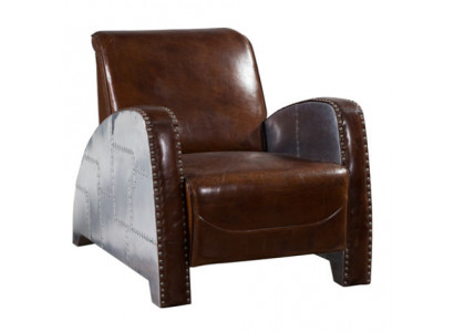 Cocktailssëtz Lieder Vintage Liederessel Sëtz Aviator Lounge Club Miwwelen Sofa